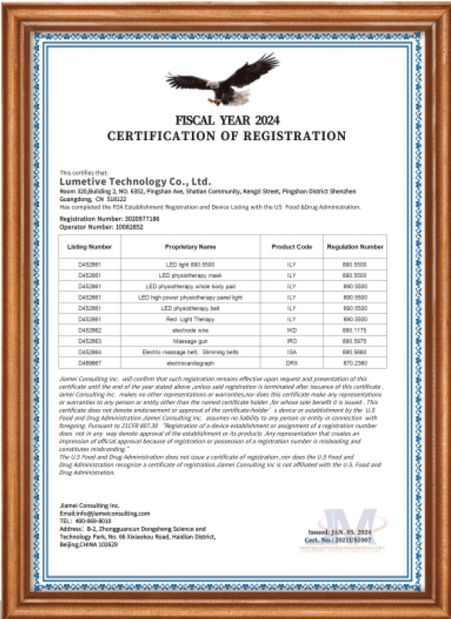FDA Certificate